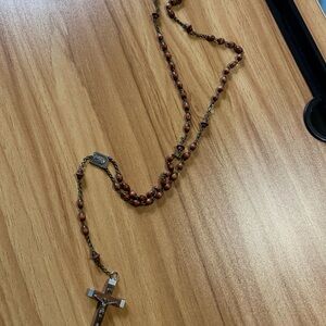 Wooden Rosary Beads with Crucifix